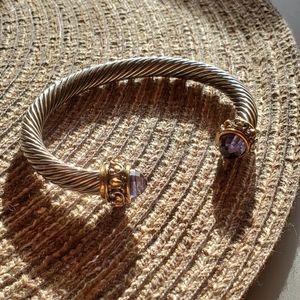 David Yurman lookalike Bangle with Purple Stone